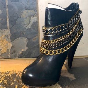 Dolce Vita Black Butter Calf Leather Booties